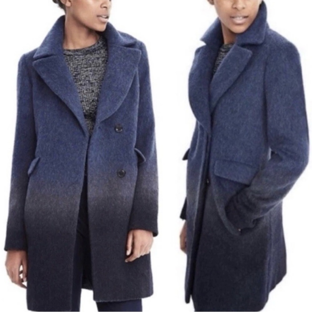 Banana Republic Women's Blue Gradient Pea Coat